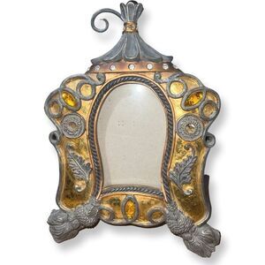 Vintage Antique Art Nouveau Picture Frame Photo Display Stand Gold Silver Tone